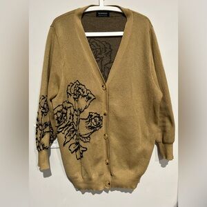 Pretty BloomChic long button-up cardigan